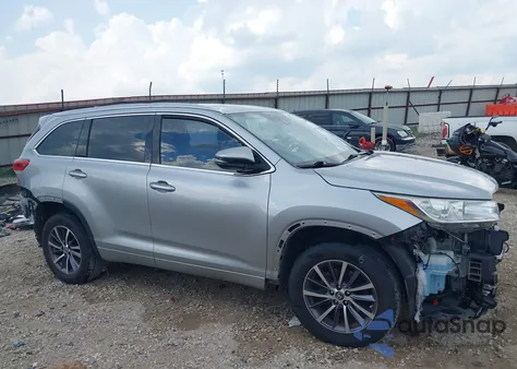 2018 Toyota Highlander Xle z USA, uszkodzony, nr VIN 5TDKZRFH6JS527765
